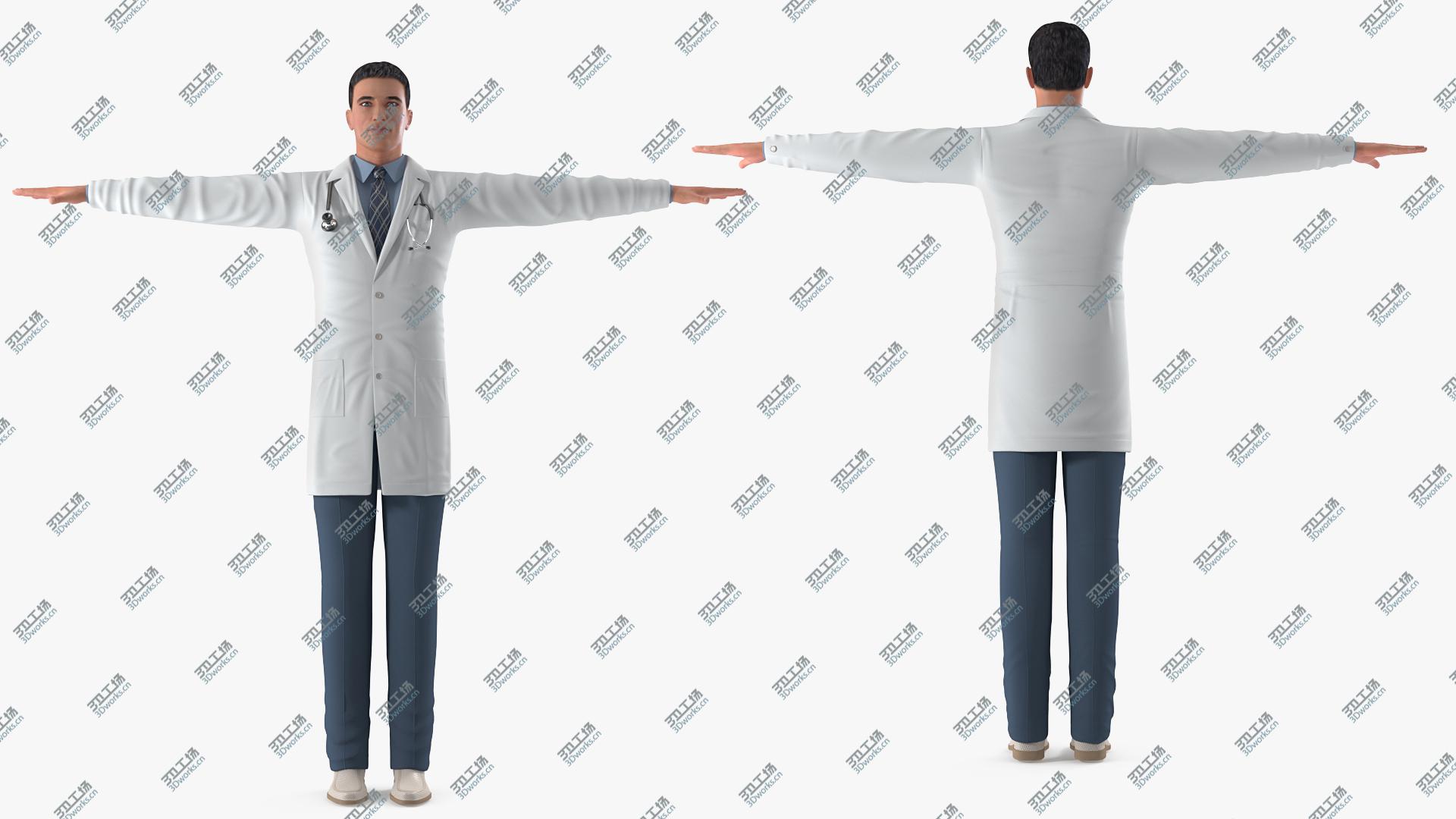 images/goods_img/20210319/Male Doctor T-Pose 3D model/2.jpg